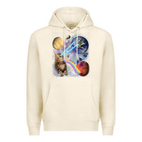 Tofu Fluffy Kitten Shoot Laser Rainbow Space Galaxy, Cat Gifts Premium Hoodie - SnappyArt