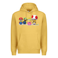 Antique Gold Super Minion Bros Premium Hoodie - FloraArt