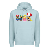 Blue Mist Super Minion Bros Premium Hoodie - FloraArt