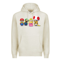 Oatmeal Heather Super Minion Bros Premium Hoodie - FloraArt