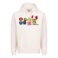 Pale Pink Super Minion Bros Premium Hoodie - FloraArt