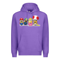 Purple Super Minion Bros Premium Hoodie - FloraArt