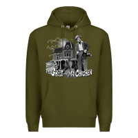 Army Green the ghost and mr chicken green Premium Hoodie - FloraArt