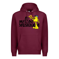 Burgundy mellow mushroom restaurant Premium Hoodie - FloraArt