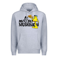 Heather Grey mellow mushroom restaurant Premium Hoodie - FloraArt