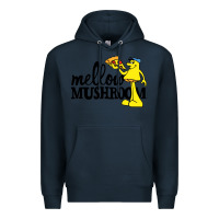 Navy mellow mushroom restaurant Premium Hoodie - FloraArt