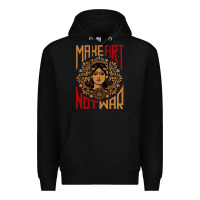 Black make art not war symbol Premium Hoodie - FloraArt