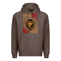 Coffee make art not war symbol Premium Hoodie - FloraArt