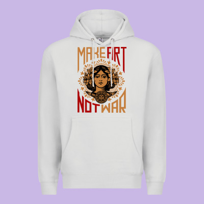 Make Art Not War Symbol Premium Hoodie Designed By Floraart