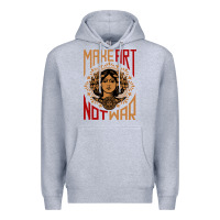Heather Grey make art not war symbol Premium Hoodie - FloraArt