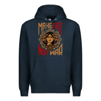 Navy make art not war symbol Premium Hoodie - FloraArt