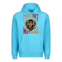 Ocean Blue make art not war symbol Premium Hoodie - FloraArt