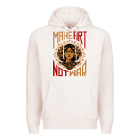 Pale Pink make art not war symbol Premium Hoodie - FloraArt