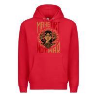 Red make art not war symbol Premium Hoodie - FloraArt