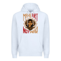White make art not war symbol Premium Hoodie - FloraArt
