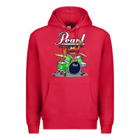 Cardinal ANIMAL DRUMMER PEARL DRUMS Premium Hoodie - FloraArt