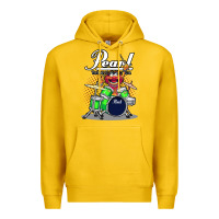 Lemon ANIMAL DRUMMER PEARL DRUMS Premium Hoodie - FloraArt