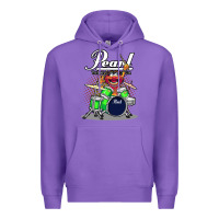 Purple ANIMAL DRUMMER PEARL DRUMS Premium Hoodie - FloraArt