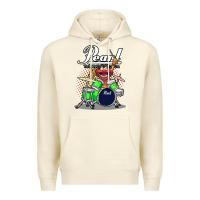 Sandshell ANIMAL DRUMMER PEARL DRUMS Premium Hoodie - FloraArt