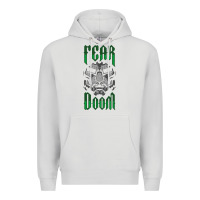 Dove Grey Fear Doom Premium Hoodie - FloraArt
