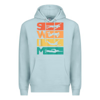 Blue Mist retro vintage swimming gift for swimmers t shirt Premium Hoodie - FloraArt