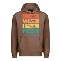 Chestnut retro vintage swimming gift for swimmers t shirt Premium Hoodie - FloraArt