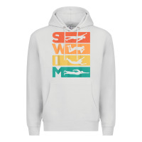 Dove Grey retro vintage swimming gift for swimmers t shirt Premium Hoodie - FloraArt