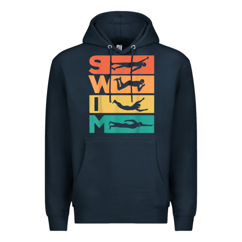 Retro Vintage Swimming Gift For Swimmers T Shirt Premium Hoodie by FloraArt | Teevron