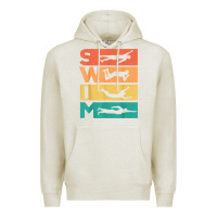 Oatmeal Heather retro vintage swimming gift for swimmers t shirt Premium Hoodie - FloraArt