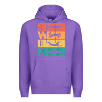 Purple retro vintage swimming gift for swimmers t shirt Premium Hoodie - FloraArt