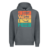 Rock retro vintage swimming gift for swimmers t shirt Premium Hoodie - FloraArt