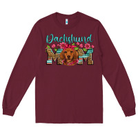 Burgundy dachshund mom Long Sleeve Tee - Artiststas