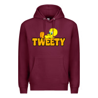 Burgundy tweety Premium Hoodie - FloraArt