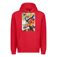 Red KIKAIDA POSTER Premium Hoodie - FloraArt