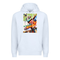 White KIKAIDA POSTER Premium Hoodie - FloraArt