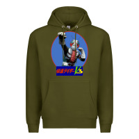 Army Green KAMEN RIDER V3 PUNCH Premium Hoodie - FloraArt