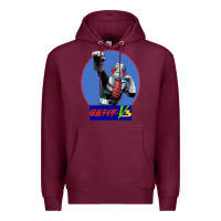 Burgundy KAMEN RIDER V3 PUNCH Premium Hoodie - FloraArt