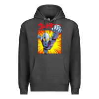 Charcoal Heather ultraman exclusive yellow Premium Hoodie - FloraArt