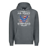 Rock proud air force step dad veteran vintage flag veterans day t shirt Premium Hoodie - FloraArt