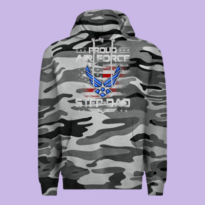 Proud Air Force Step Dad Veteran Vintage Flag Veterans Day T Shirt Premium Hoodie Designed By Floraart