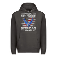Smoke proud air force step dad veteran vintage flag veterans day t shirt Premium Hoodie - FloraArt