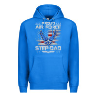 True Royal proud air force step dad veteran vintage flag veterans day t shirt Premium Hoodie - FloraArt