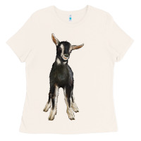 Bone Hand Drawn Baby Alpine Goat Ladies Tee - LillyAllenDesigns