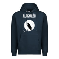 Navy blackbird singing in the dead of night t shirt Premium Hoodie - FloraArt