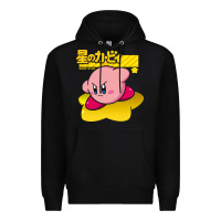 Black kirby men's pink Premium Hoodie - FloraArt