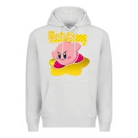Dove Grey kirby men's pink Premium Hoodie - FloraArt
