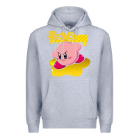 Heather Grey kirby men's pink Premium Hoodie - FloraArt