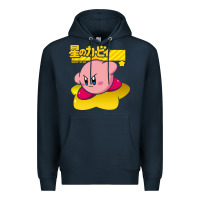 Navy kirby men's pink Premium Hoodie - FloraArt
