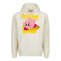 Oatmeal Heather kirby men's pink Premium Hoodie - FloraArt