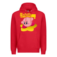 Red kirby men's pink Premium Hoodie - FloraArt
